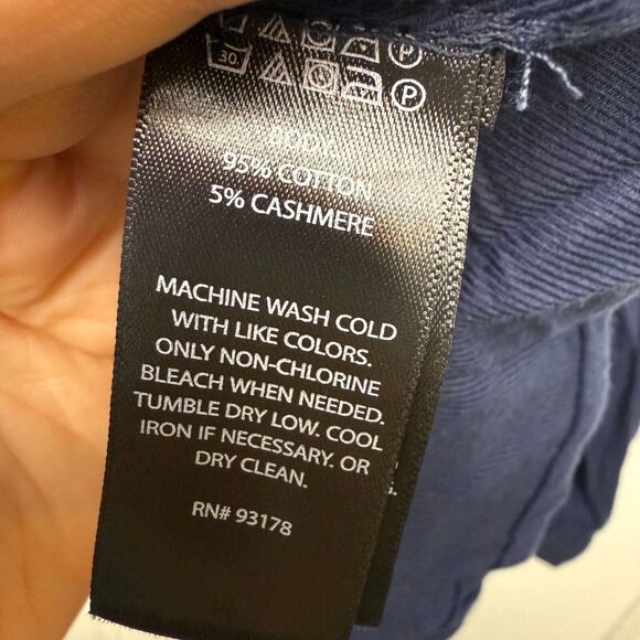 Cotton Cashmere Mens XXL Blue Shirt Button Down Long Sleeve Collared Top NWT - Picture 6 of 8